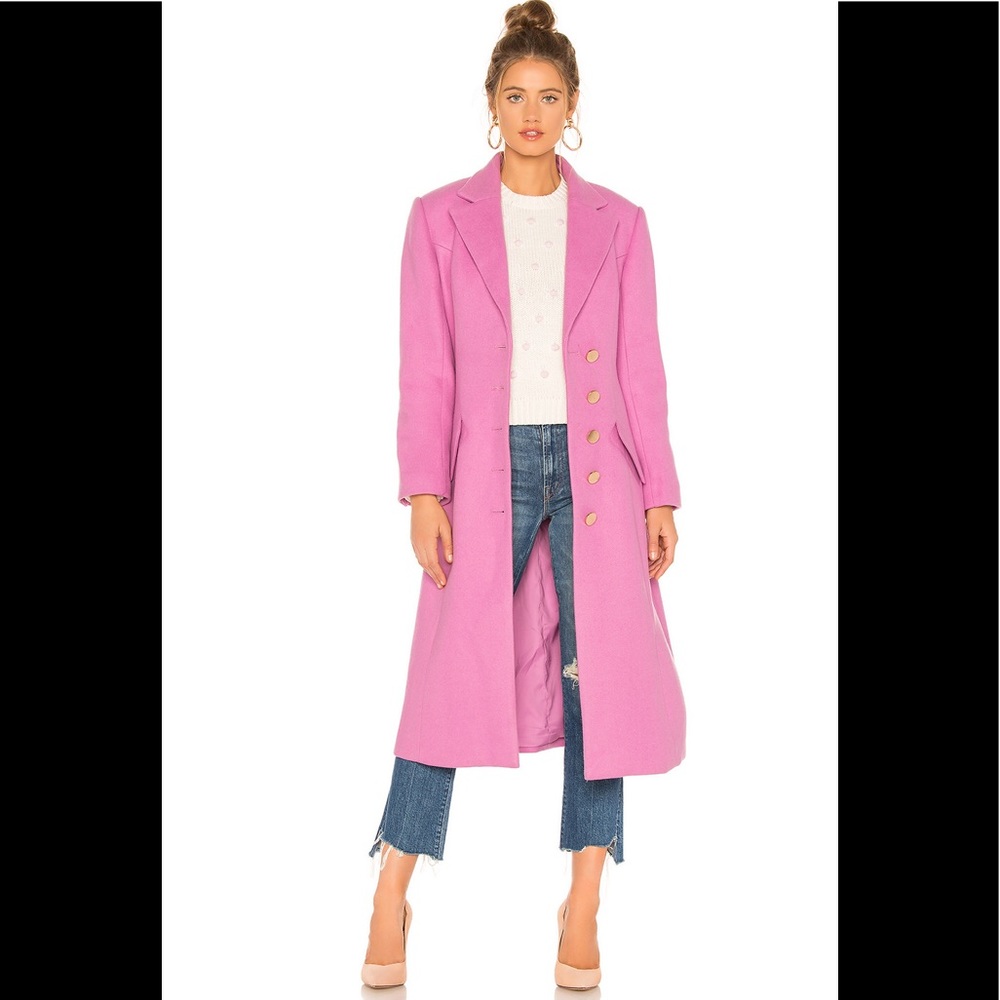 Keepsake Single-Breasted Long Coat in Lilac